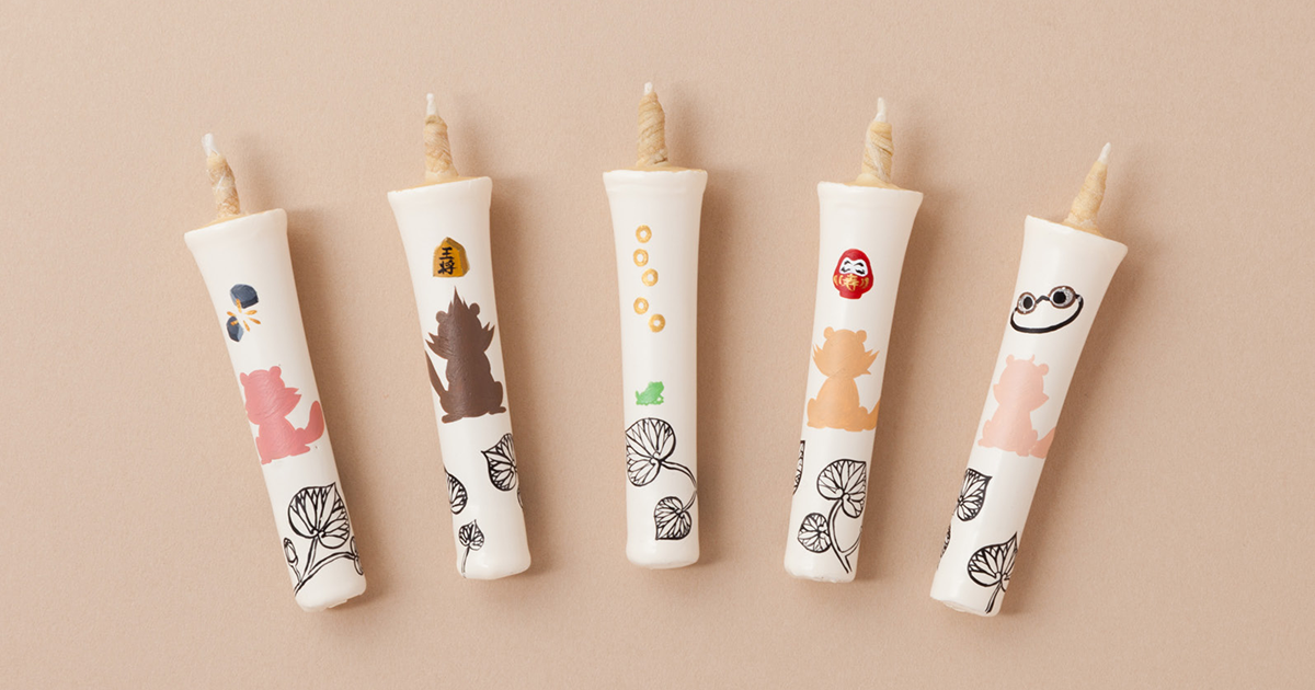 蝋燭立『鳩を抱いた伴天連』 赤い蝋燭と人魚 黒髪ver. ｜sheep×塚田